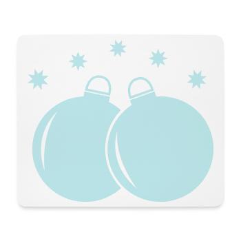 Pastellkugeln Weihnachtsornament - Mousepad (Querformat) - Weiß - Vorne