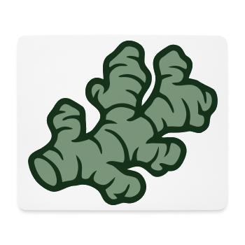 Ingwer Wurzel Grafik - Mousepad (Querformat) - Weiß - Vorne