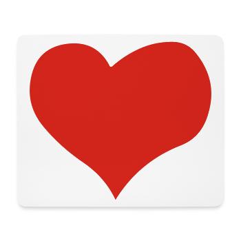 Heart I: One Color Tee Design - Mouse Pad (horizontal) - white - Front