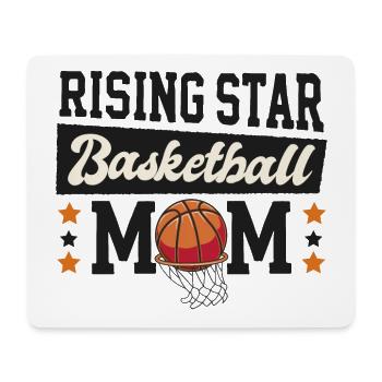 Basketball Mama eines aufstrebenden Stars - Mousepad (Querformat) - Weiß - Vorne