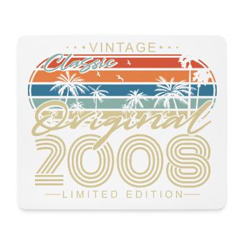 Original 2008 Vintage Vintage Anniversaire Rétro - Tapis de souris (format paysage) - blanc - Devant