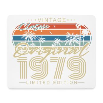 Original 1979 Vintage Vintage anniversaire rétro - Tapis de souris (format paysage) - blanc - Devant