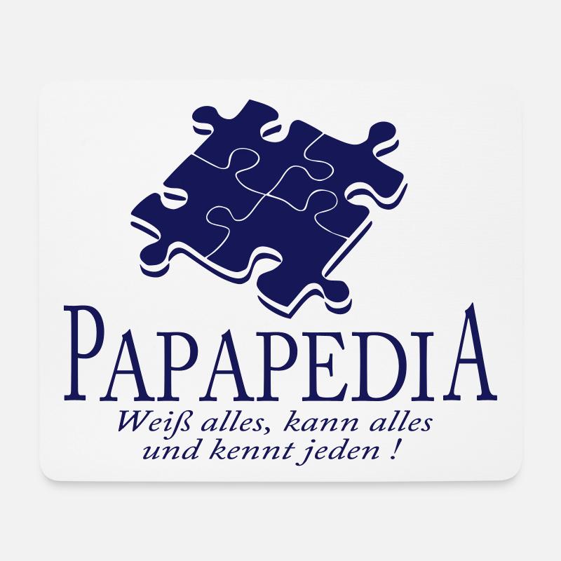 papapedia - Mousepad (Querformat) - Weiß