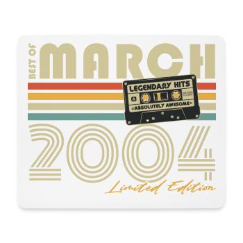 March 2004 Birthday Vintage Retro Gift - Mouse Pad (horizontal) - white - Front