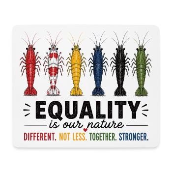 Equality Garnelen Vielfalt - Mousepad (Querformat) - Weiß - Vorne