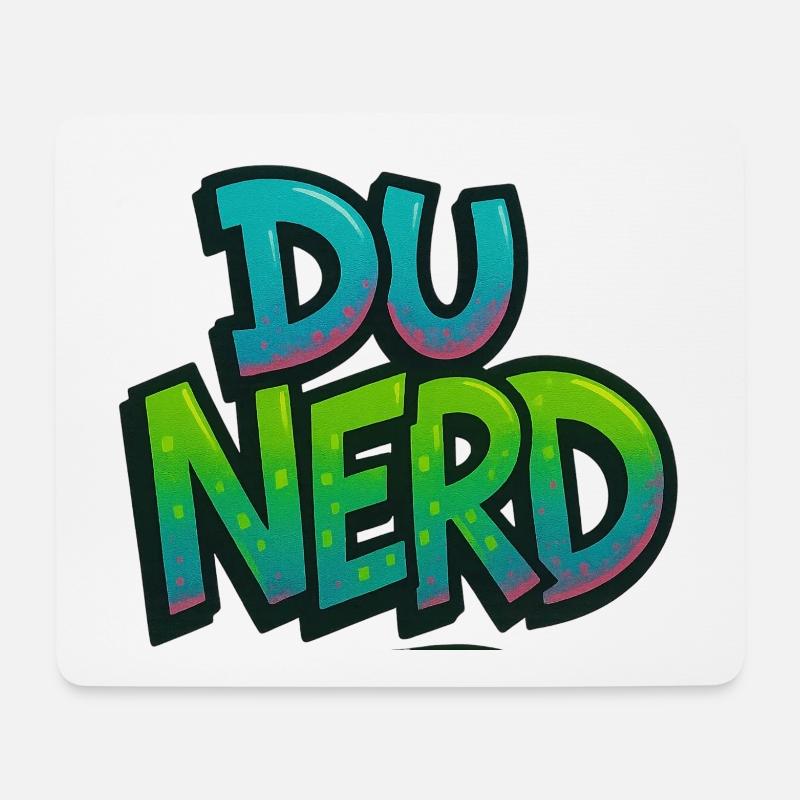 Design nerd avec dégradé - Tapis de souris (format paysage) - blanc