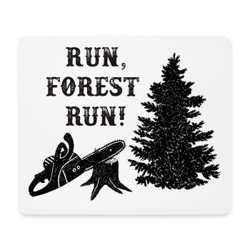 Run forest run forestier idées cadeaux drôle forêt - Tapis de souris (format paysage) - blanc - Devant