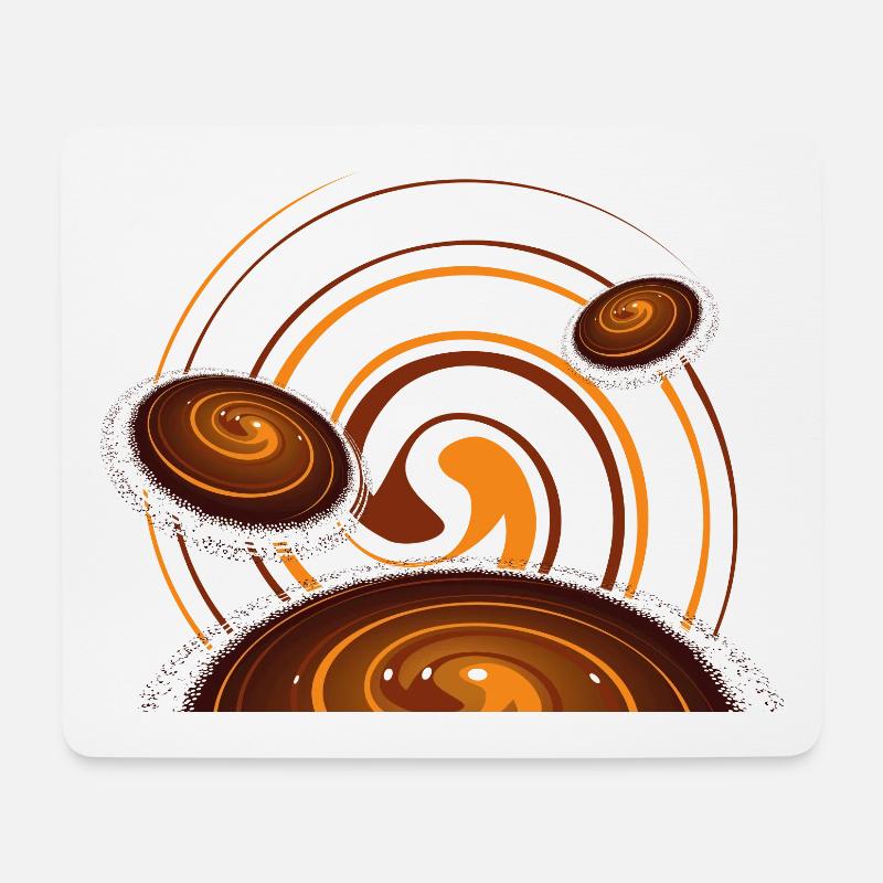 Le café le matin dissipe le chagrin et les soucis! - Tapis de souris (format paysage) - blanc