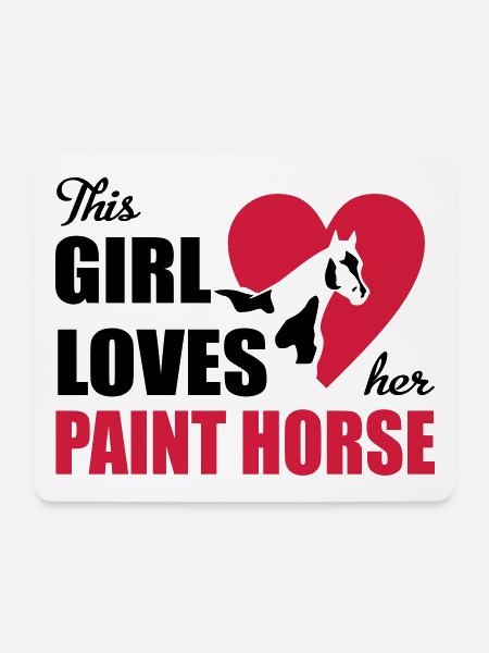 Paint Horse - Mousepad (Querformat) - Weiß