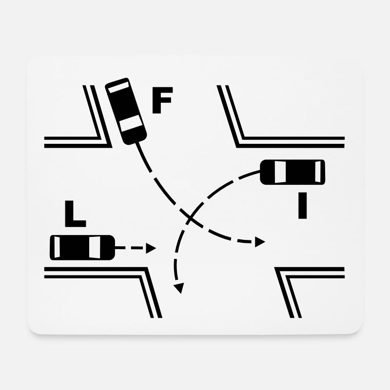 Kreuzung_1_se1 - Mousepad (Querformat) - Weiß