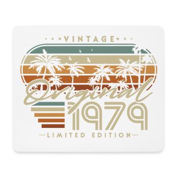 Original 1979 Vintage Vintage anniversaire rétro - Tapis de souris (format paysage) - blanc - Devant