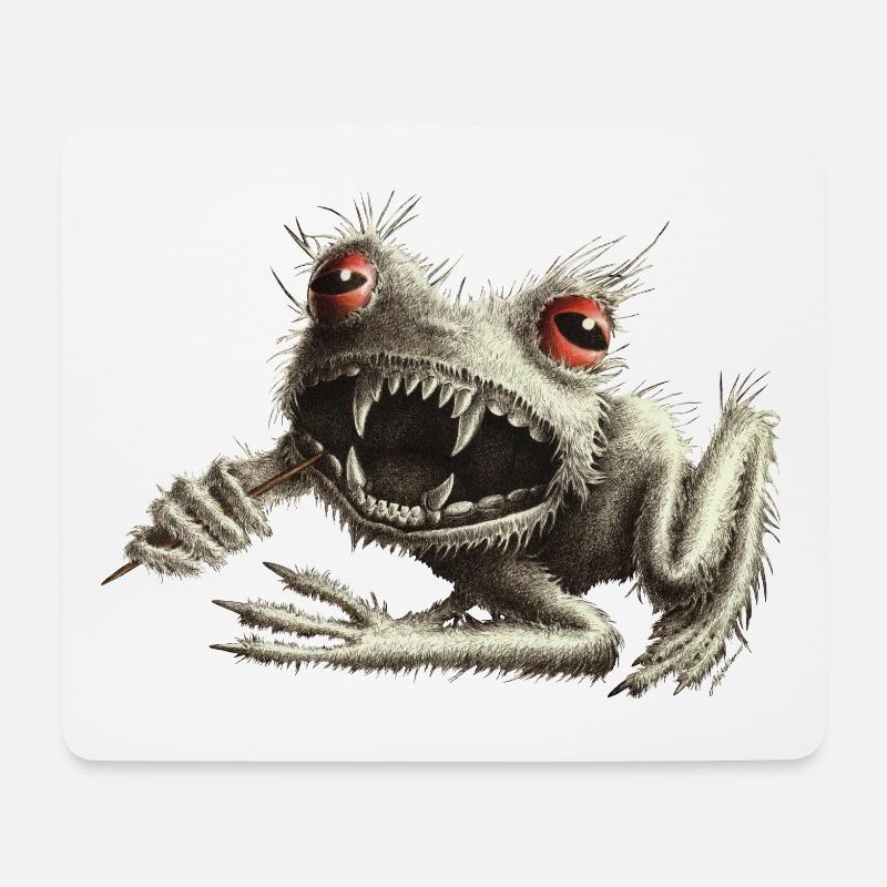 Werfrosch - Frog with toothpick - Mouse Pad (horizontal) - white