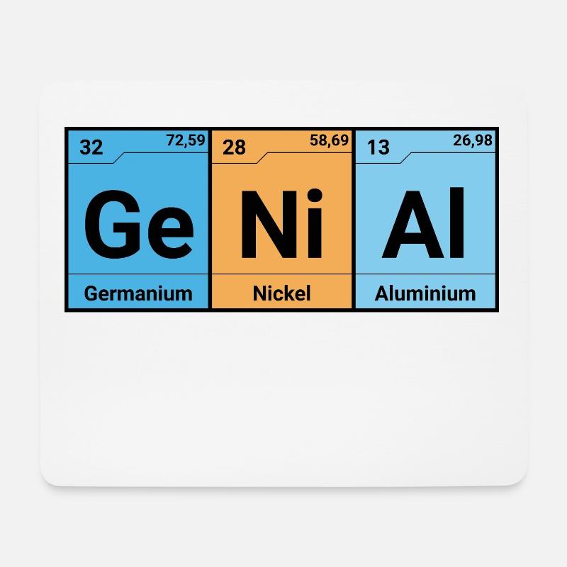 Genial - Chemiker Elemente - Mousepad (Querformat) - Weiß