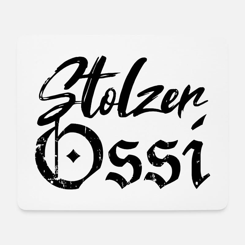 Stolzer Ossi Ostdeutschland - Mousepad (Querformat) - Weiß