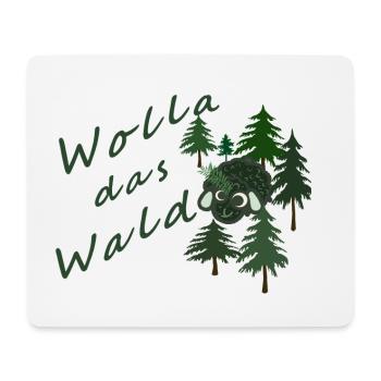 Wolla das Waldschaf! - Mousepad (Querformat) - Weiß - Vorne