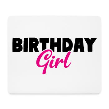 Fille d’anniversaire - Tapis de souris (format paysage) - blanc - Devant