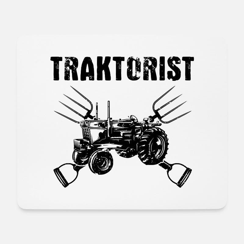 Traktorist Traktorfahrer Landwirte Bauern - Mousepad (Querformat) - Weiß