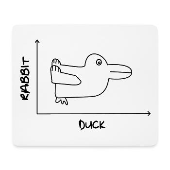 Duck'n Rabbit - Mousepad (Querformat) - Weiß - Vorne