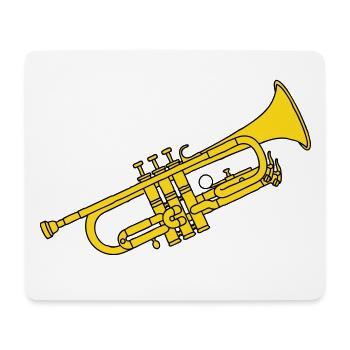 Trumpet brass instrument 2 - Mouse Pad (horizontal) - white - Front