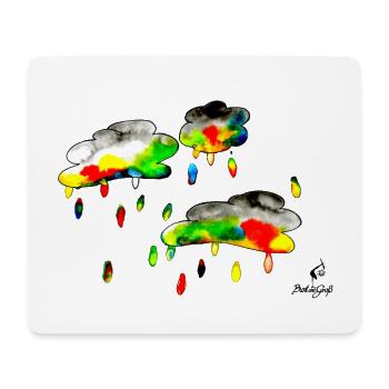 Farbenregen - Mousepad (Querformat) - Weiß - Vorne