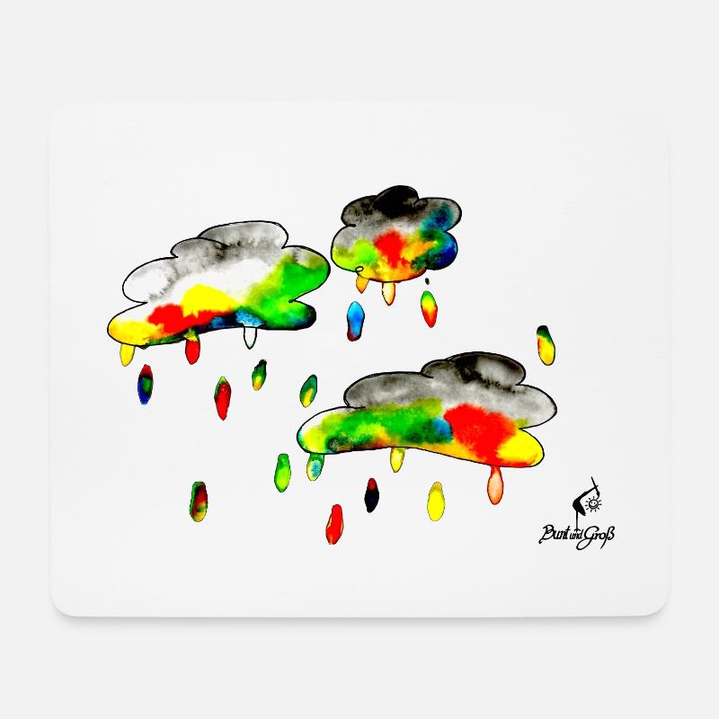 Farbenregen - Mousepad (Querformat) - Weiß