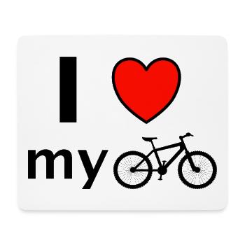 I Love Bicycle Saying Gift - Mouse Pad (horizontal) - white - Front