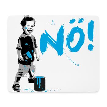 Boy Power NO Frecher Junge Protest Statement - Mousepad (Querformat) - Weiß - Vorne