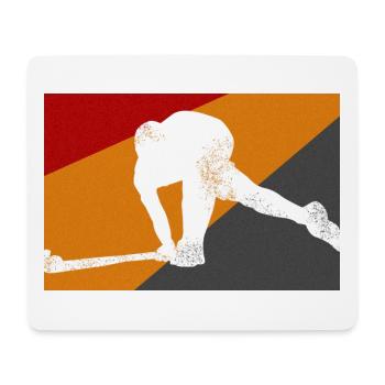 Joueur de hockey - Tapis de souris (format paysage) - blanc - Devant