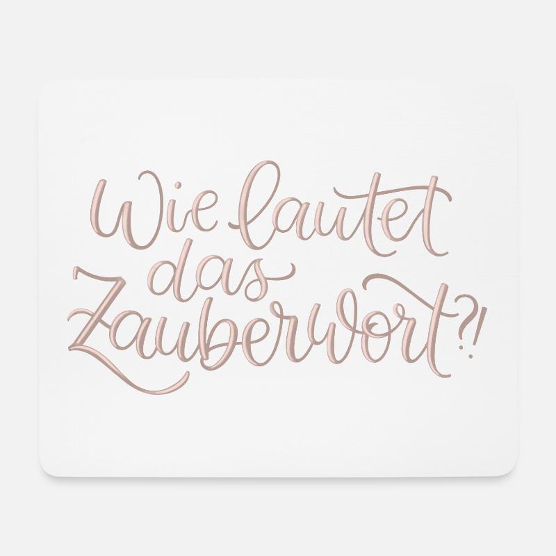 Wie lautet das Zauberwort?! - Mousepad (Querformat) - Weiß