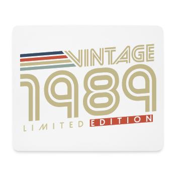 Vintage 1989 Vintage Retro Birthday Gift - Mouse Pad (horizontal) - white - Front