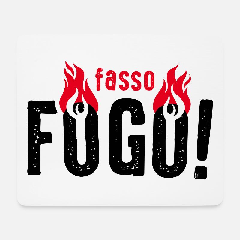 Fasso Fogo - Feuerstarter - Mousepad (Querformat) - Weiß