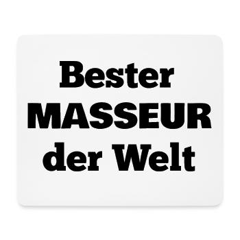 Bester Masseur der Welt! Massagen, lustiger Spruch - Mousepad (Querformat) - Weiß - Vorne
