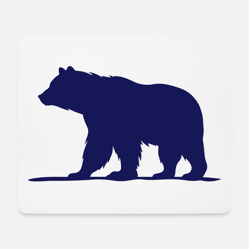 Bär - Mousepad (Querformat) - Weiß