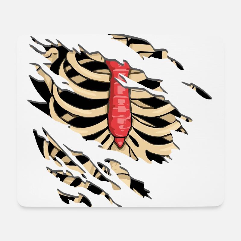 Funny Skeleton Inside My Body - Mouse Pad (horizontal) - white