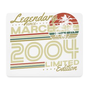 March 2004 Vintage Born Birthday Gift - Mouse Pad (horizontal) - white - Front