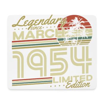 Mars 1954 Vintage né cadeau d’anniversaire - Tapis de souris (format paysage) - blanc - Devant
