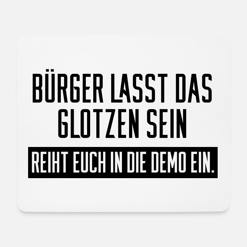 demo bürger - Mousepad (Querformat) - Weiß