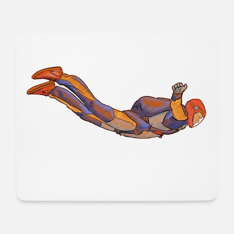 Skydiving - Mousepad (Querformat) - Weiß