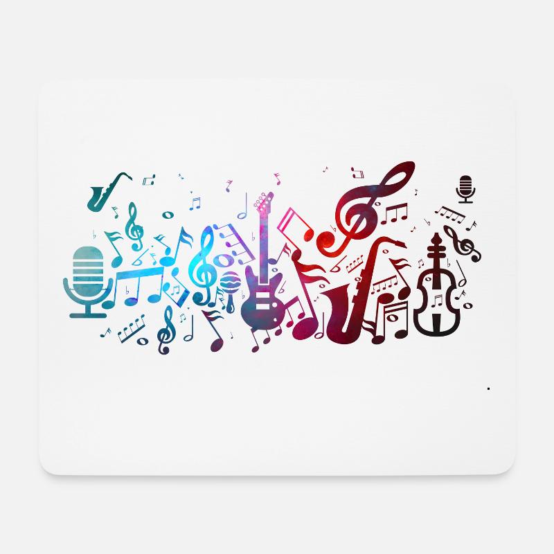 Music - Mouse Pad (horizontal) - white