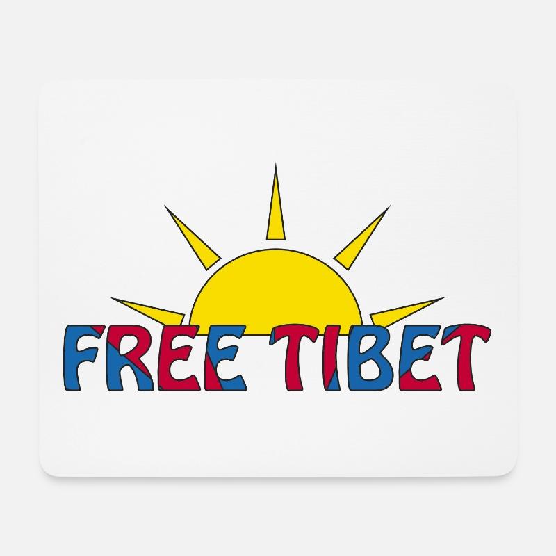 free tibet - Mousepad (Querformat) - Weiß