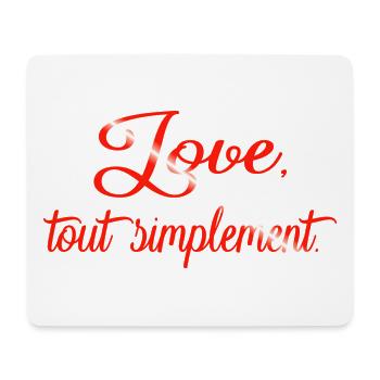 VALENTINSTAG HERZ LIEBE LIEBE ROSE - Mousepad (Querformat) - Weiß - Vorne