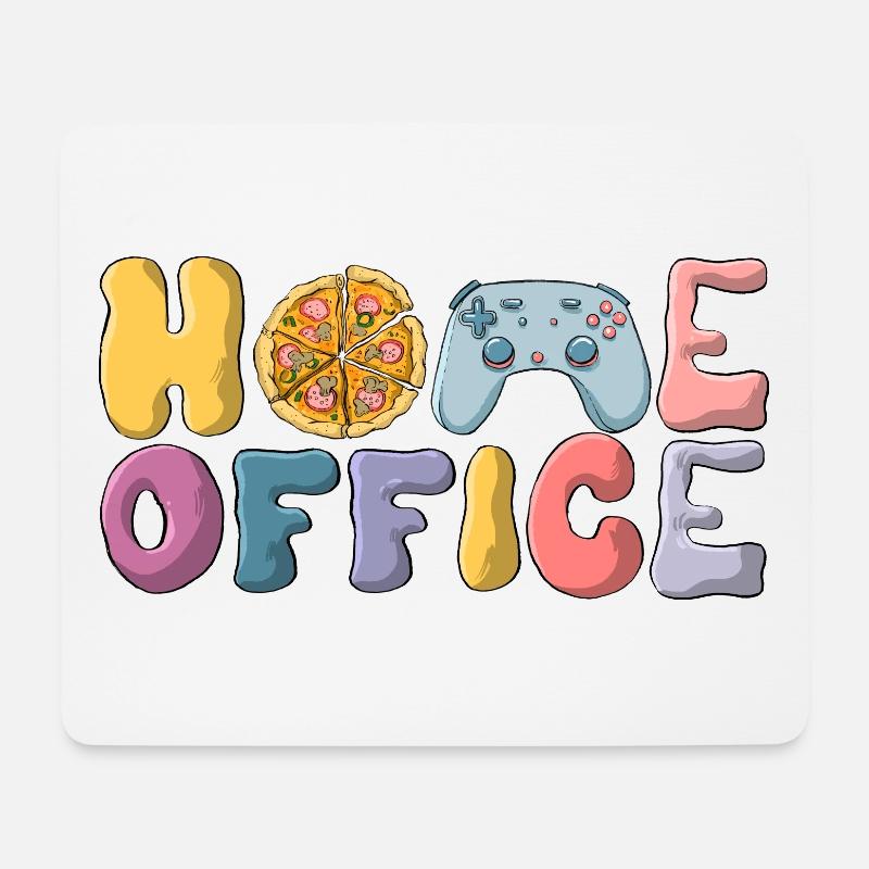 Home Office - Mousepad (Querformat) - Weiß