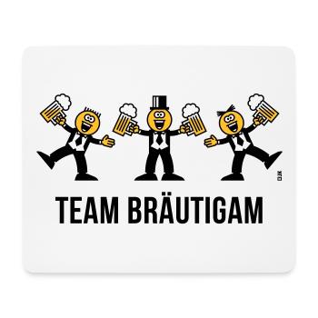 Team Bräutigam (JGA / Karikatur / Tanz / 3C / B) - Mousepad (Querformat) - Weiß - Vorne
