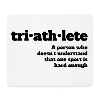 Triathlètes - Pas assez dur - Tapis de souris (format paysage) - blanc - Devant