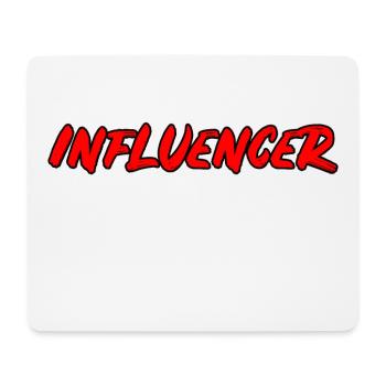 Influencer - kräftiger Popart Schriftzug - Mousepad (Querformat) - Weiß - Vorne