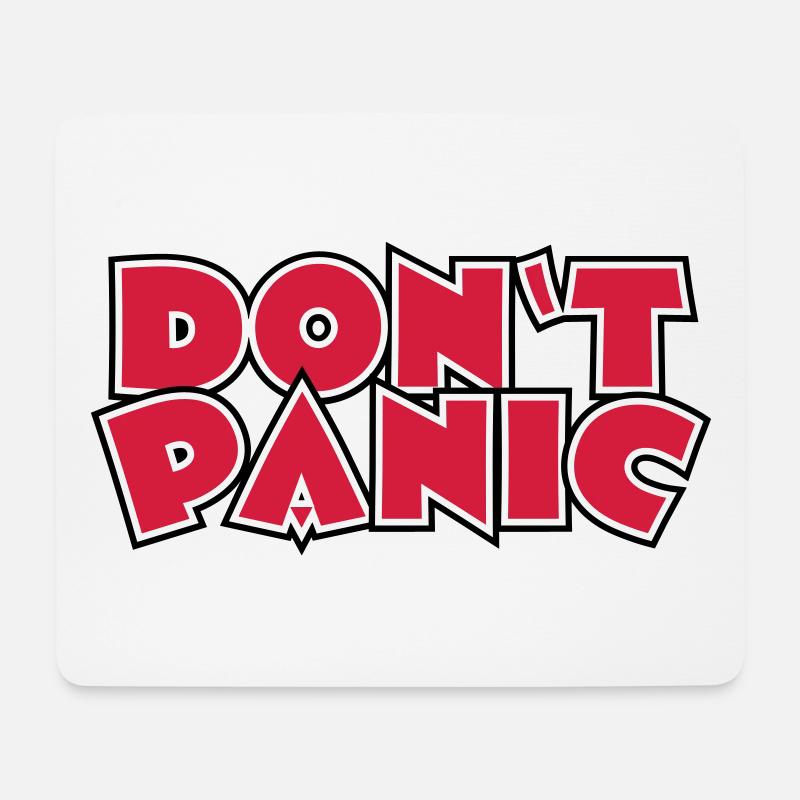 113 Don't Panic - Mousepad (Querformat) - Weiß