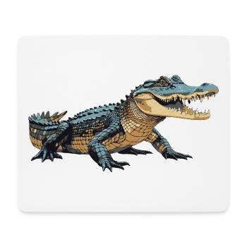 Kroko3 - Tapis de souris (format paysage) - blanc - Devant