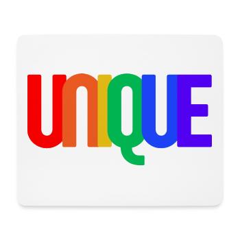 UNIQUE (rainbow) - Mouse Pad (horizontal) - white - Front