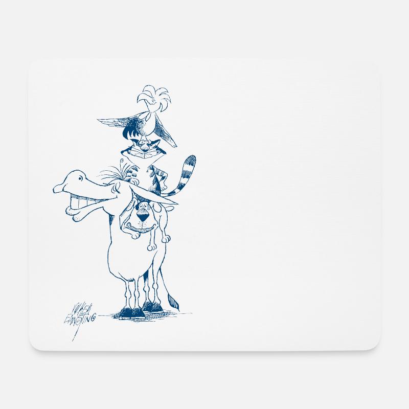 Bremen Town Musicians Volker Ernsting - Mouse Pad (horizontal) - white