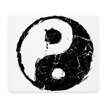 Yin Yang Vintage Rétro Logo Taoïsme Bouddhisme Idée - Tapis de souris (format paysage) - blanc - Devant